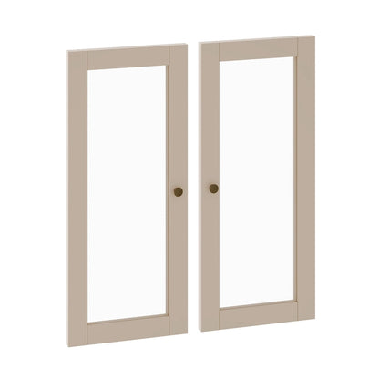 Palace Imports 100% Solid Wood Modular Kitchen Pantry Double Door Kit - Set of 2