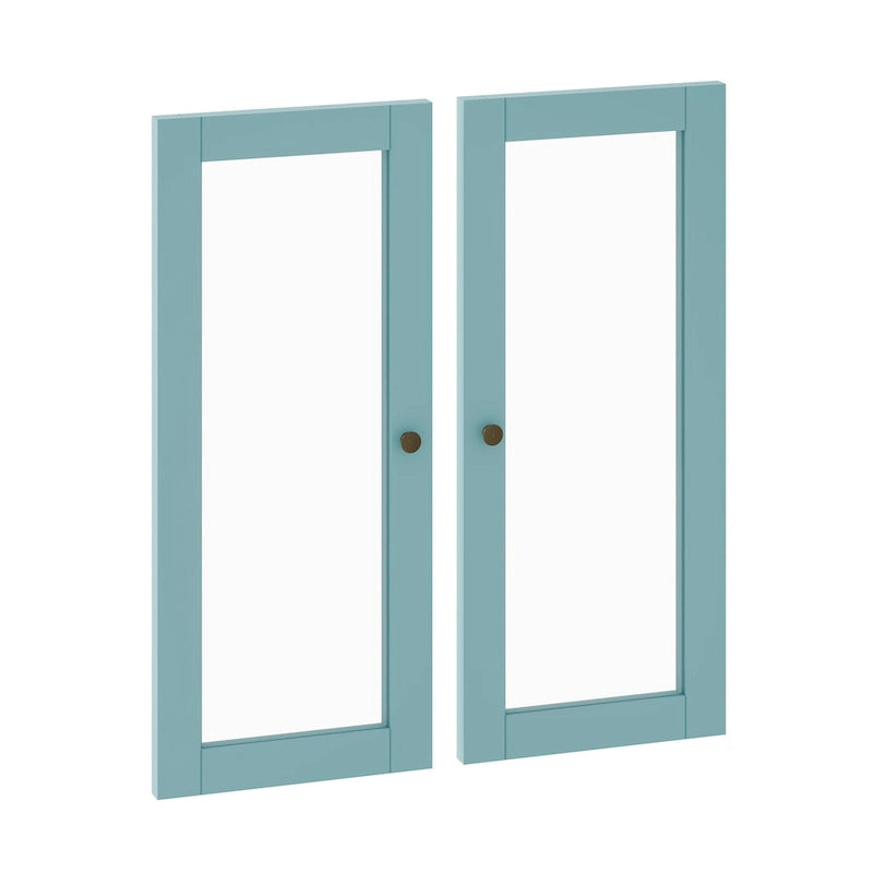 Palace Imports 100% Solid Wood Modular Kitchen Pantry Double Door Kit - Set of 2