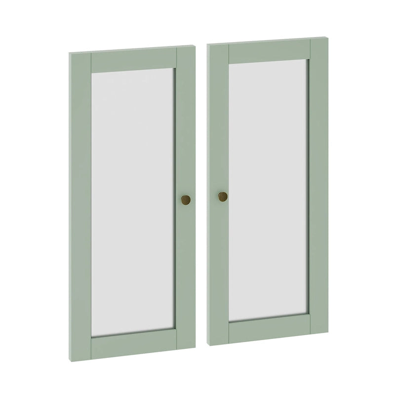 Palace Imports 100% Solid Wood Modular Kitchen Pantry Double Door Kit - Set of 2