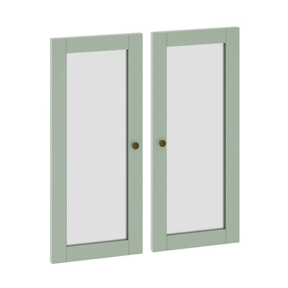 Palace Imports 100% Solid Wood Modular Kitchen Pantry Double Door Kit - Set of 2