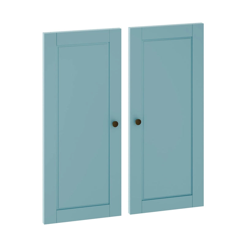 Palace Imports 100% Solid Wood Modular Kitchen Pantry Double Door Kit - Set of 2