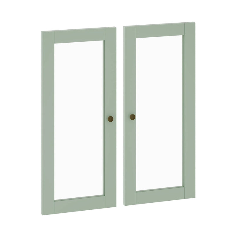 Palace Imports 100% Solid Wood Modular Kitchen Pantry Double Door Kit - Set of 2