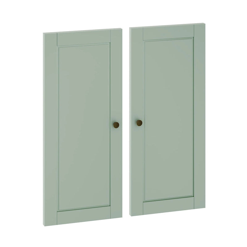 Palace Imports 100% Solid Wood Modular Kitchen Pantry Double Door Kit - Set of 2