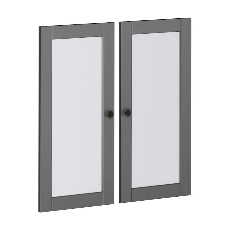 Palace Imports 100% Solid Wood Modular Kitchen Pantry Double Door Kit - Set of 2