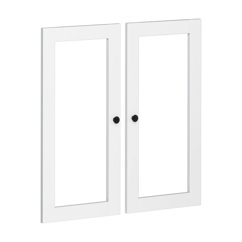 Palace Imports 100% Solid Wood Modular Kitchen Pantry Double Door Kit - Set of 2