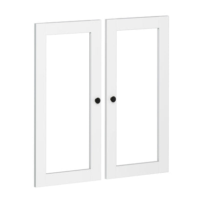 Palace Imports 100% Solid Wood Modular Kitchen Pantry Double Door Kit - Set of 2