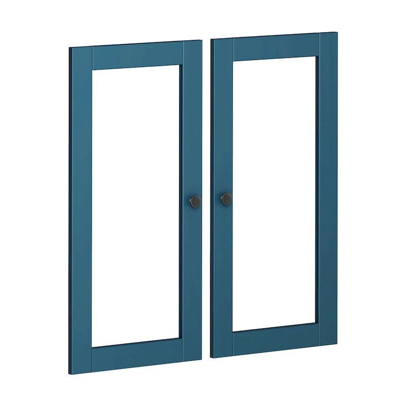 Palace Imports 100% Solid Wood Modular Kitchen Pantry Double Door Kit - Set of 2