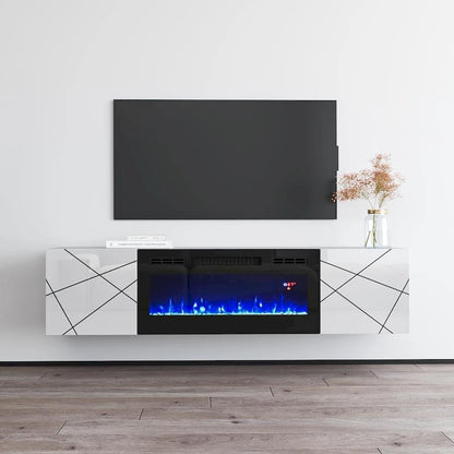 London BL-EF Electric Fireplace 63 TV Stand