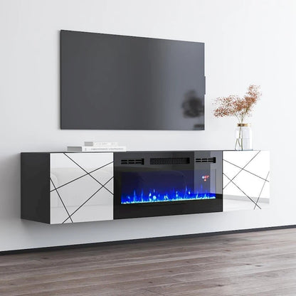 London BL-EF Electric Fireplace 63 TV Stand