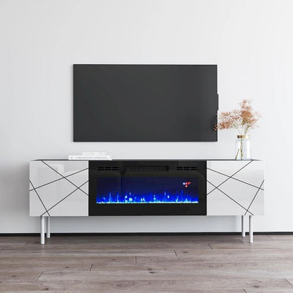 London BL-EF Electric Fireplace 63 TV Stand