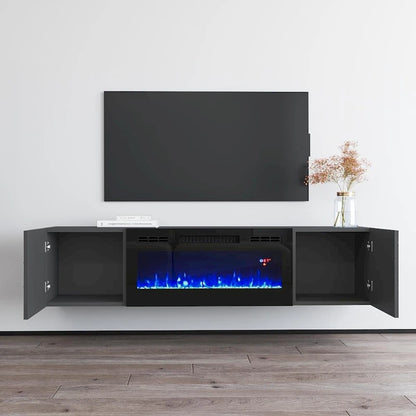London BL-EF Electric Fireplace 63 TV Stand