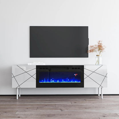 London BL-EF Electric Fireplace 63 TV Stand