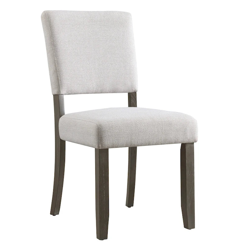 Leick Home Upholstered Back Dining Chair with Wood Base Set of 2