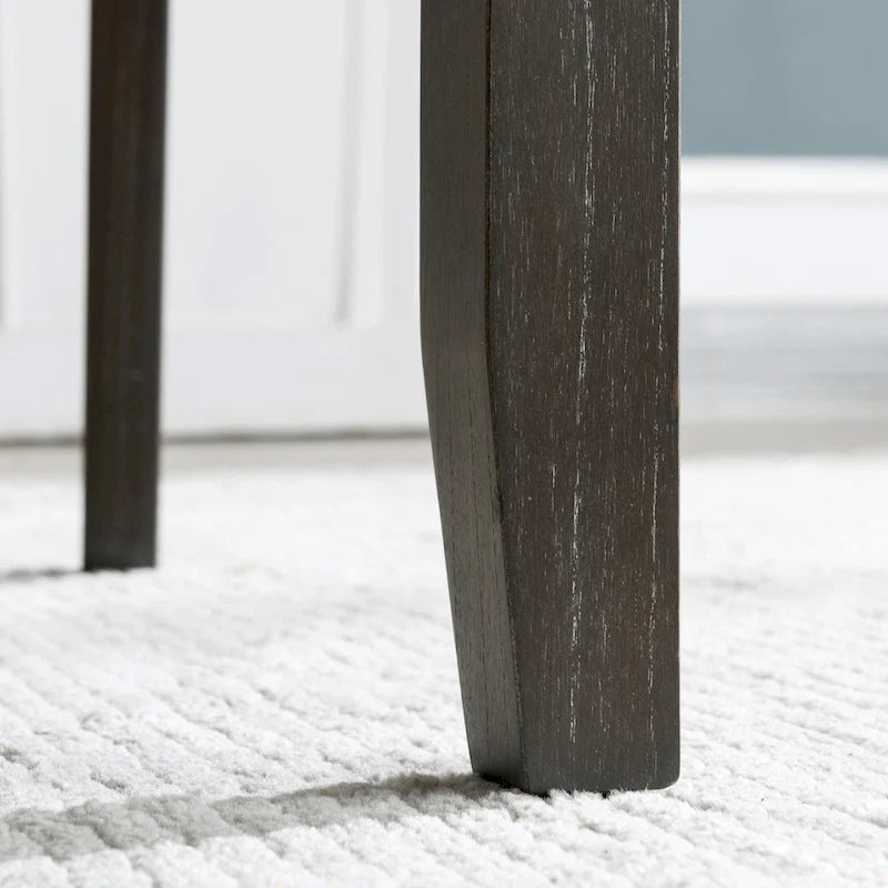 Leick Home Upholstered Back Dining Chair with Wood Base Set of 2