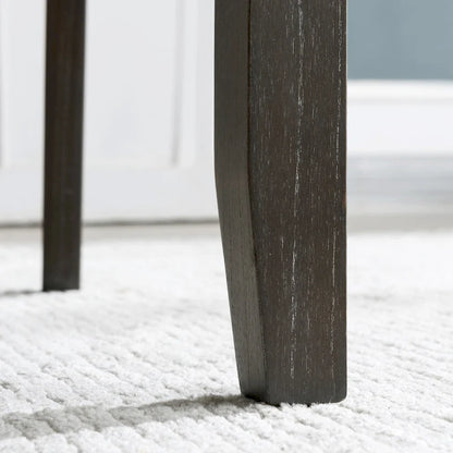 Leick Home Upholstered Back Dining Chair with Wood Base Set of 2