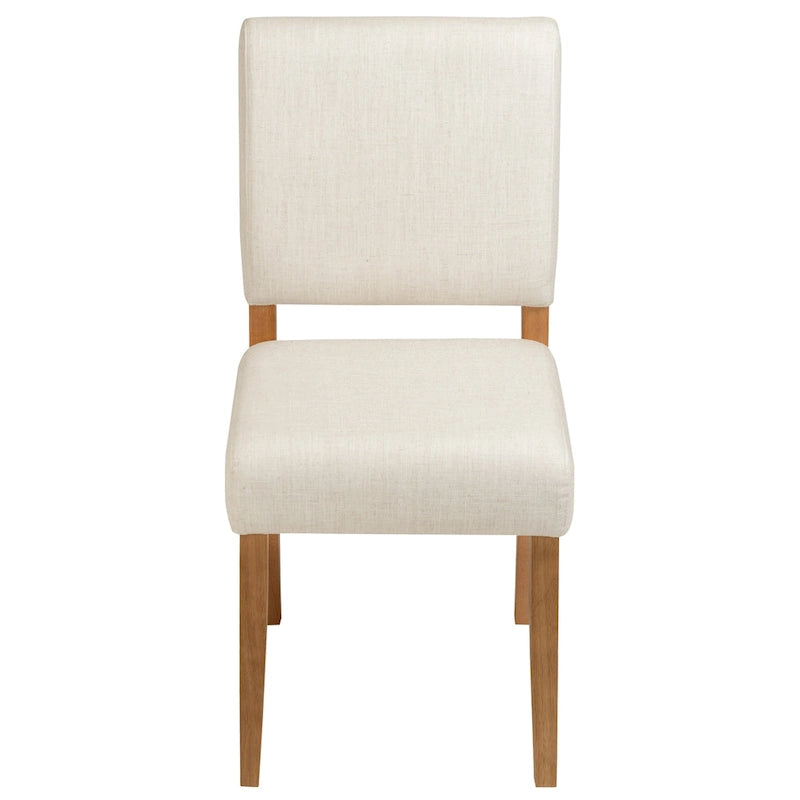 Leick Home Upholstered Back Dining Chair with Wood Base Set of 2