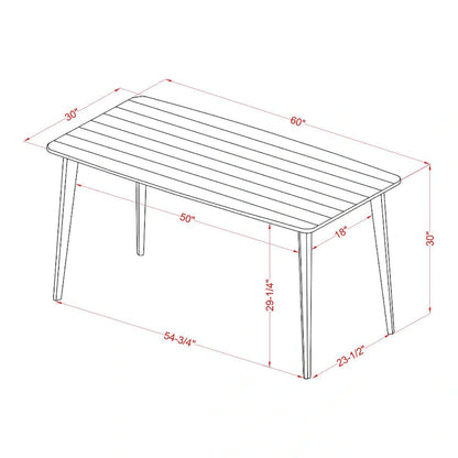 Furniture of America Tommie Mid-century Modern 60-inch Dining Table