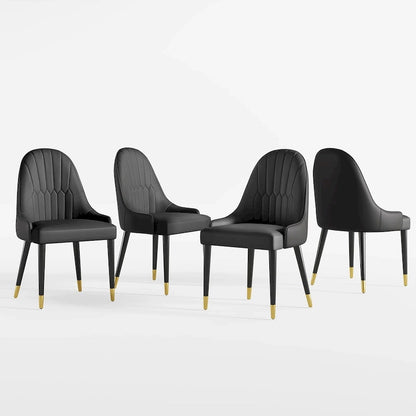 Dining Chair Modern Accent Chairs Faux Leather Side Chairs (Set of 4)
