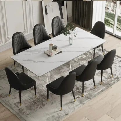 Dining Chair Modern Accent Chairs Faux Leather Side Chairs (Set of 4)