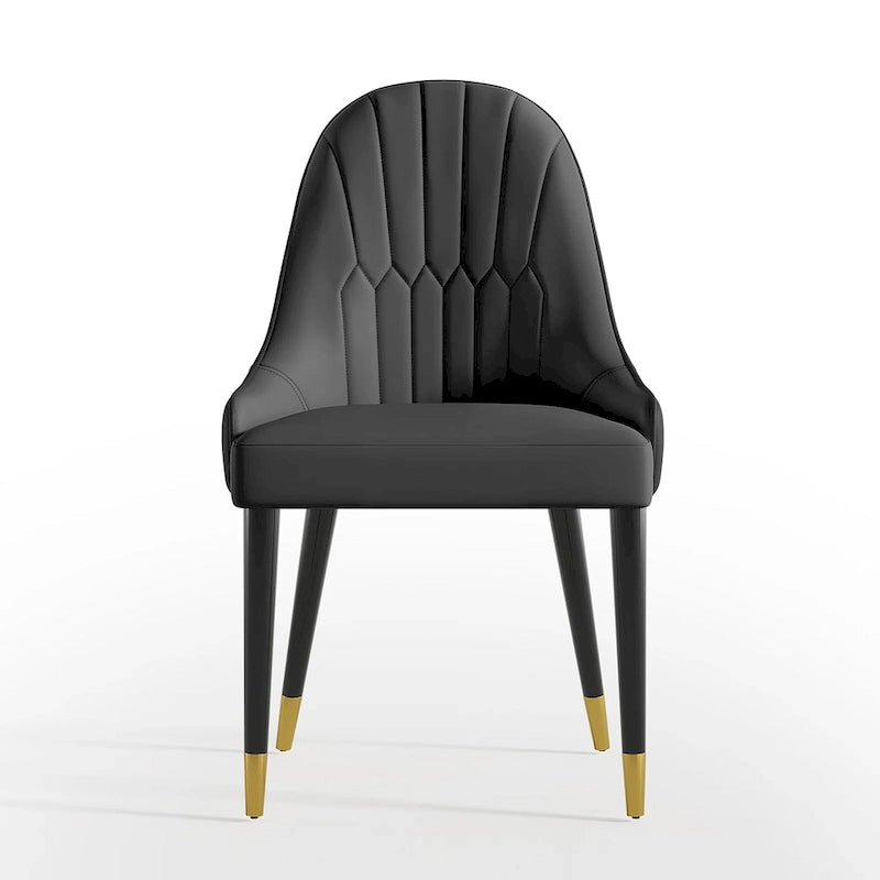 Dining Chair Modern Accent Chairs Faux Leather Side Chairs (Set of 4)