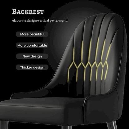 Dining Chair Modern Accent Chairs Faux Leather Side Chairs (Set of 4)