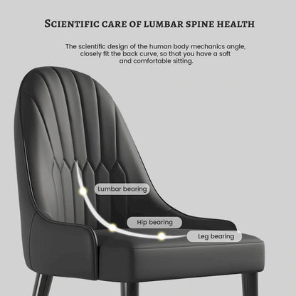 Dining Chair Modern Accent Chairs Faux Leather Side Chairs (Set of 4)