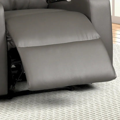 Modern Terry Upholstered Faux Leather Power Recliner Chair