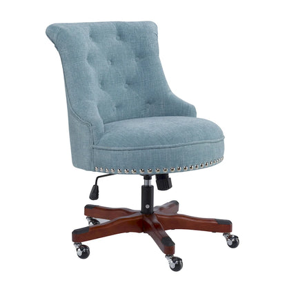 Pamela Teal Swivel Office Chair