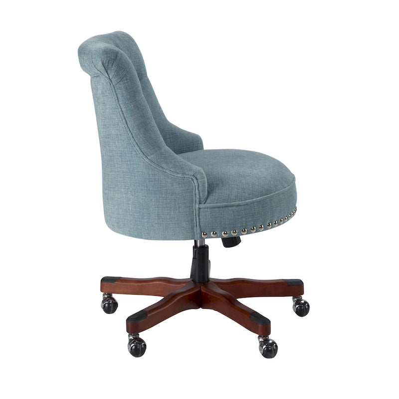 Pamela Teal Swivel Office Chair