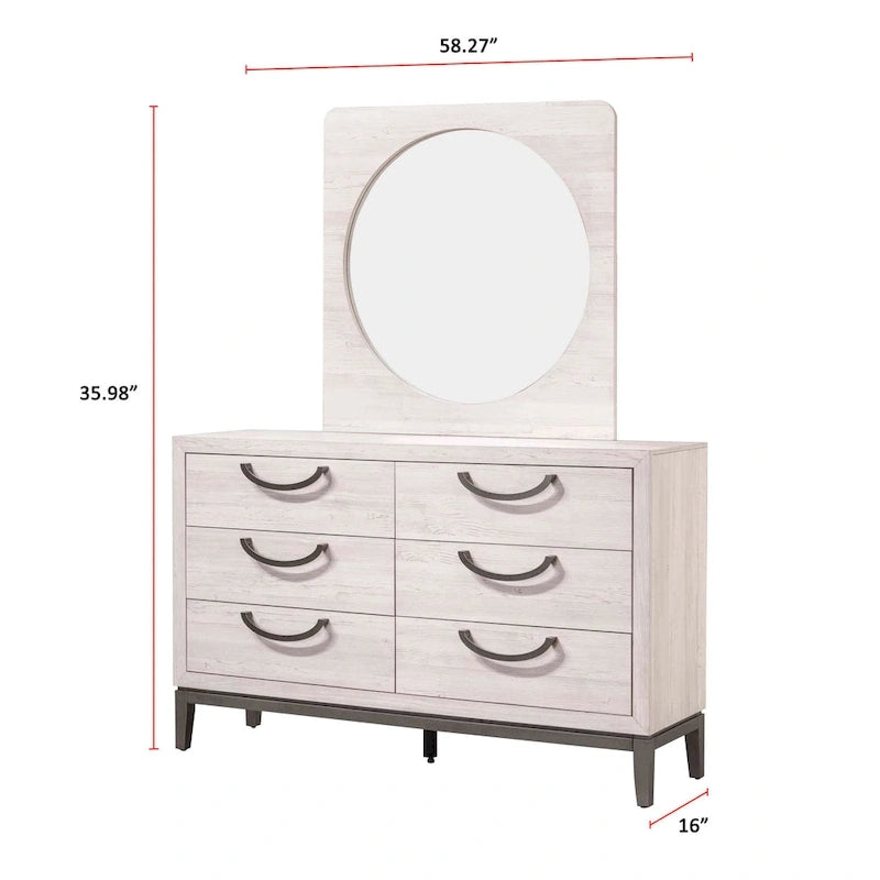 Demora 5 Piece Beige Modern Contemporary Solid Wood And Veneers Upholstered Panel Bedroom Set