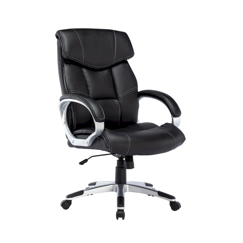 Porthos Home Novak Executive Office Chair, PU Leather, Roller Wheels