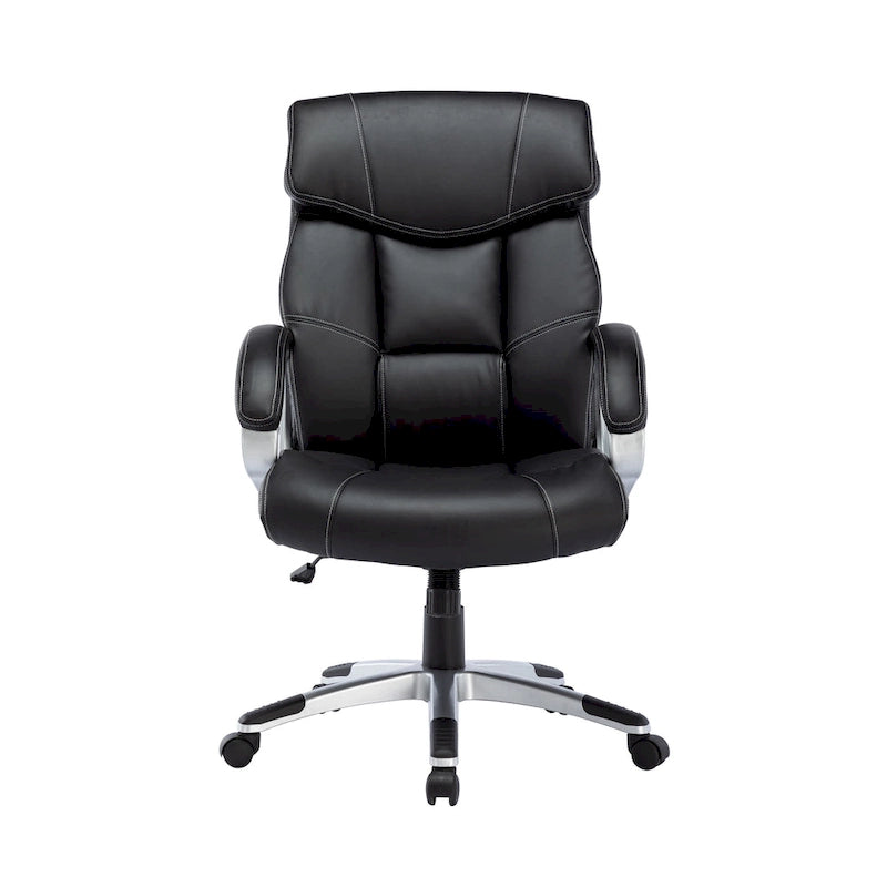 Porthos Home Novak Executive Office Chair, PU Leather, Roller Wheels