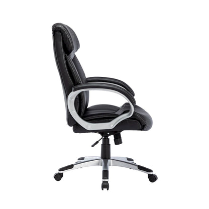 Porthos Home Novak Executive Office Chair, PU Leather, Roller Wheels