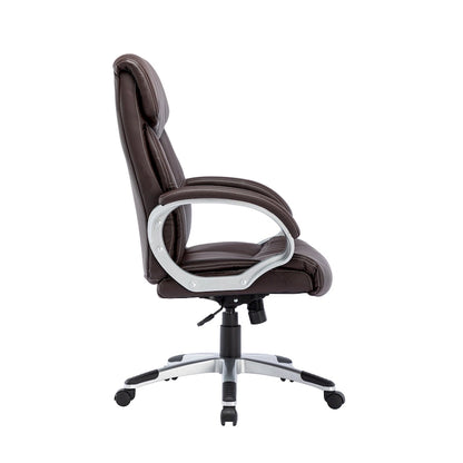 Porthos Home Novak Executive Office Chair, PU Leather, Roller Wheels
