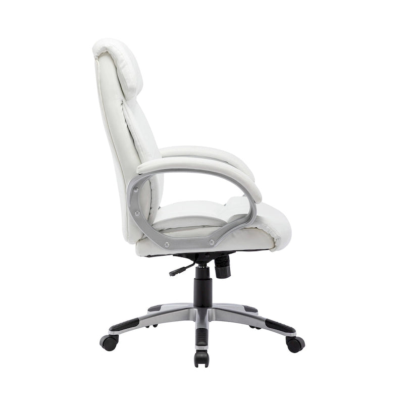 Porthos Home Novak Executive Office Chair, PU Leather, Roller Wheels