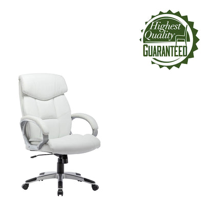 Porthos Home Novak Executive Office Chair, PU Leather, Roller Wheels