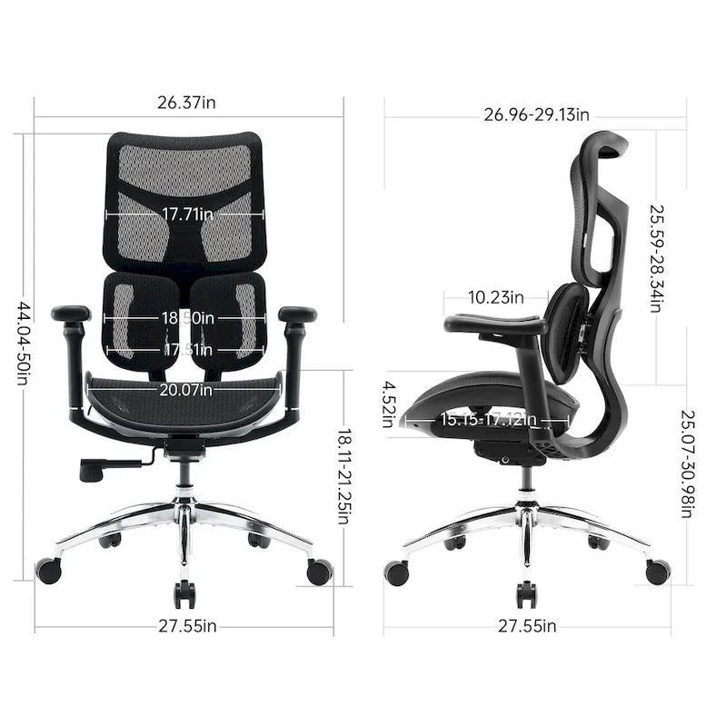 SIHOO Doro S100 Ergonomic Mesh Office Chair with Adjustable seat depth - 74*70*127