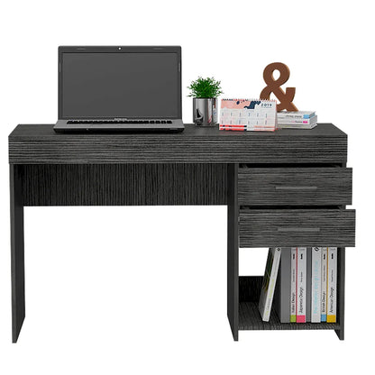 FM Furniture Austin Writing Computer Desk with Two Drawers and One Cabinet