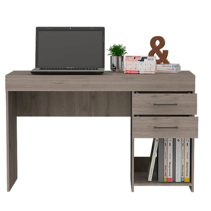 FM Furniture Austin Writing Computer Desk with Two Drawers and One Cabinet