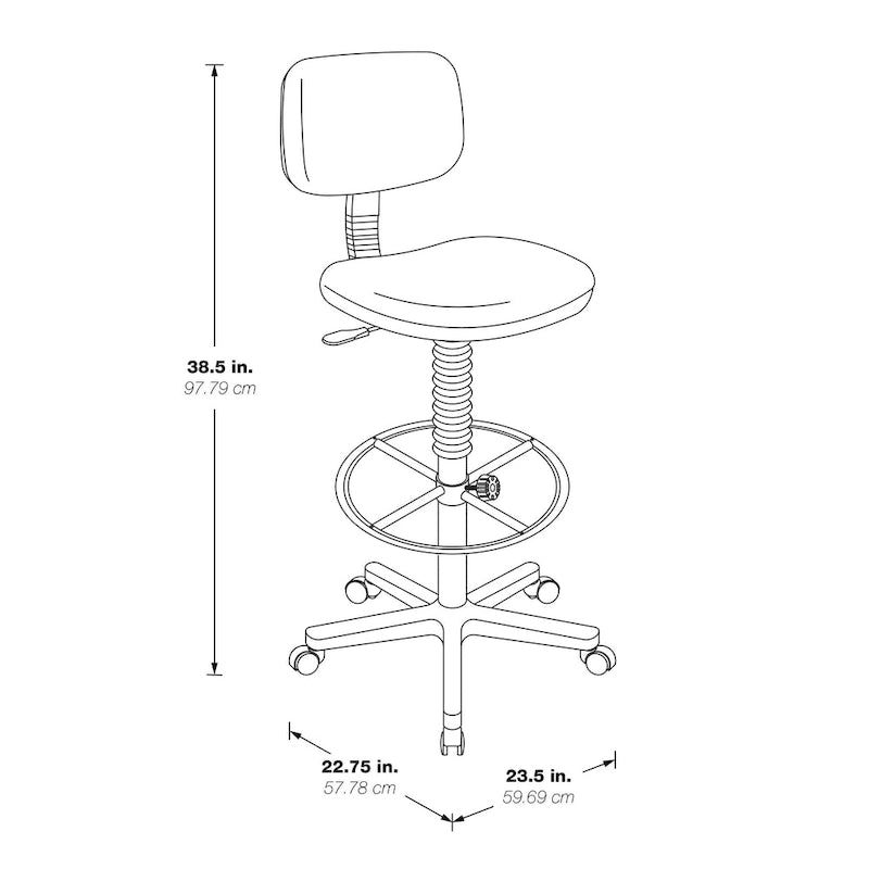 Sculptured Seat and Back Drafting Chair