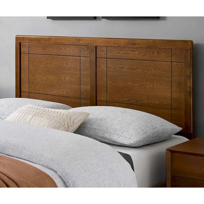 Viola Country Style Full Size Walnut Wooden Headboard