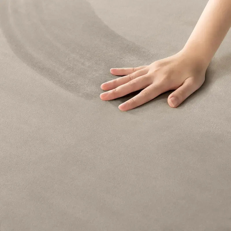 Priage by ZINUS Latte Velvet Upholstered Platform Bed Frame with Split Headboard