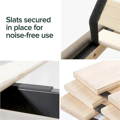 Priage by ZINUS Latte Velvet Upholstered Platform Bed Frame with Split Headboard