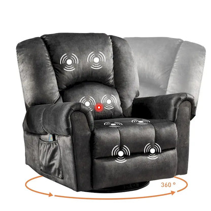 Swivel Rocker Recliners Rocking Swivel Recliner Chair With Massage And Heat With Side Pockets