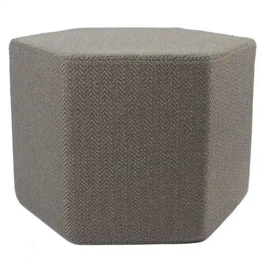 Rhodes Solid Gray Pouf/ Floor Pillow