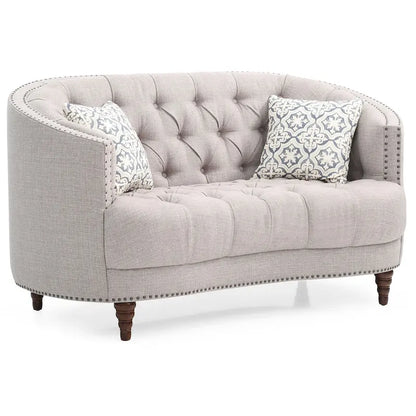 Charleston Tufted Fabric Loveseat