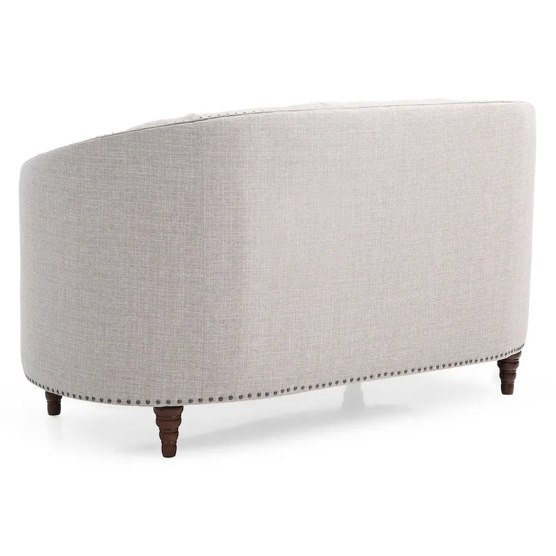 Charleston Tufted Fabric Loveseat