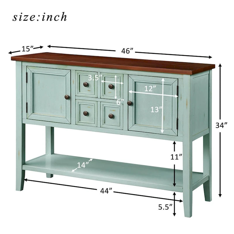 GZMR Cambridge Series Buffet Sideboard Console Table Retro Design