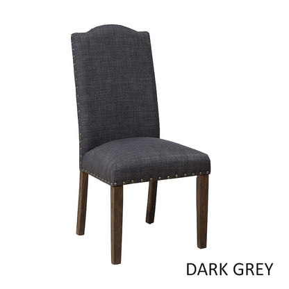 Furniture of America Kerg Rustic Flax Fabric Side Chairs (Set of 2)