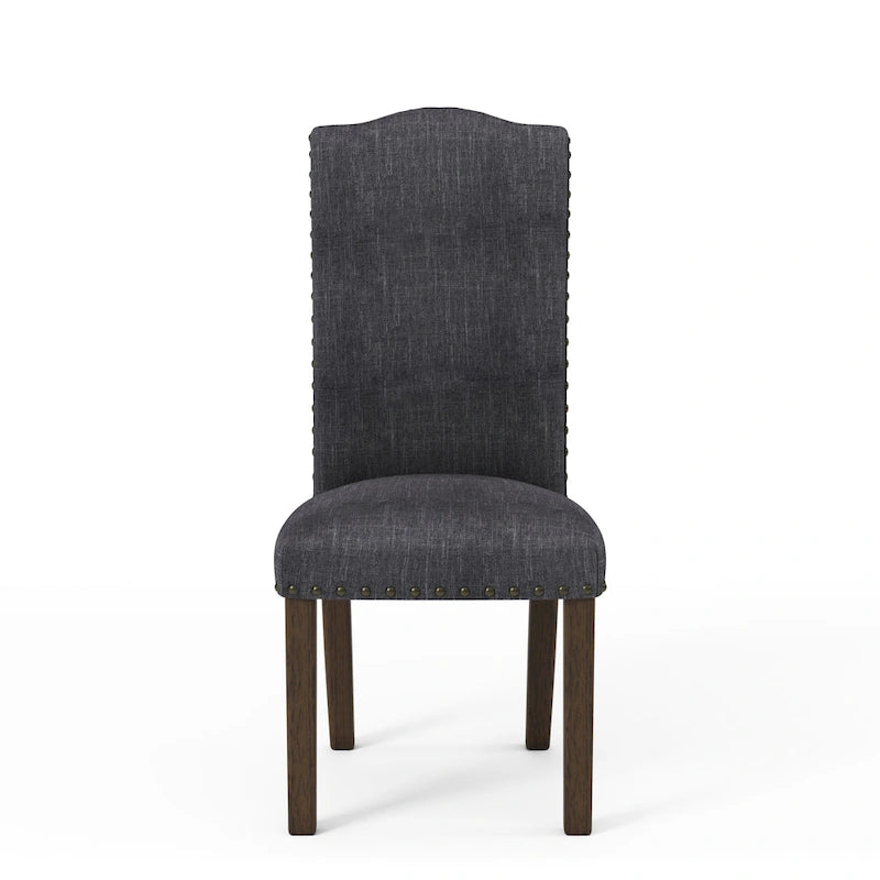 Furniture of America Kerg Rustic Flax Fabric Side Chairs (Set of 2)